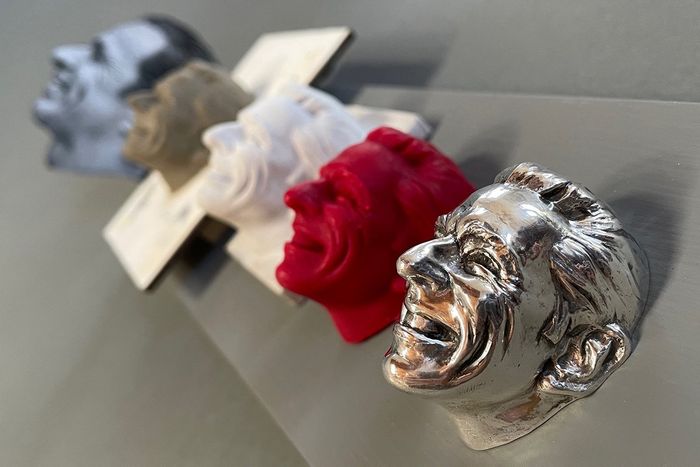 Helio Castroneves, Meyer Shank Racing at BorgWarner trophy modeling