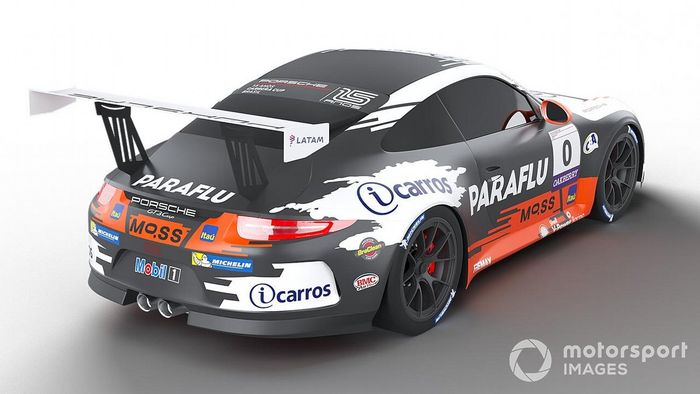 Layout do carro de Cacá Bueno e Marcelo Franco em 2021 no Porsche Endurance