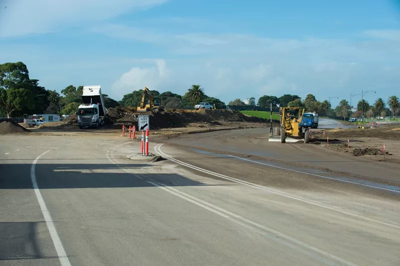 Les travaux aux virages 9 et 10
