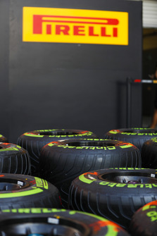 Pirelli tyres in the paddock