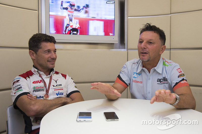 Lucio Cecchinello et Fausto Gresini