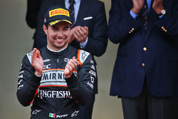 Podio: tercer lugar Sergio Pérez, Sahara Force India