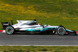 Lewis Hamilton, Mercedes AMG F1 W08 mit Finne