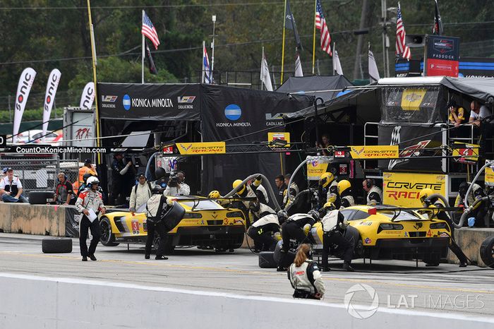 #3 Corvette Racing Chevrolet Corvette C7.R: Antonio Garcia, Jan Magnussen, Mike Rockenfeller, #4 Corvette Racing Chevrolet Corvette C7.R: Oliver Gavin, Tommy Milner, Marcel Fassler