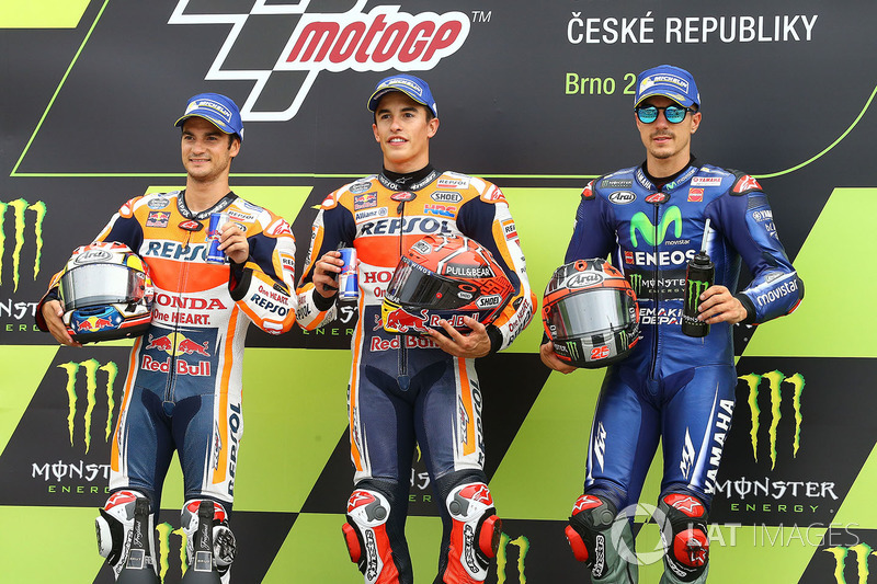 Podium: Race winner Marc Marquez, Repsol Honda Team, second place Dani Pedrosa, Repsol Honda Team, t