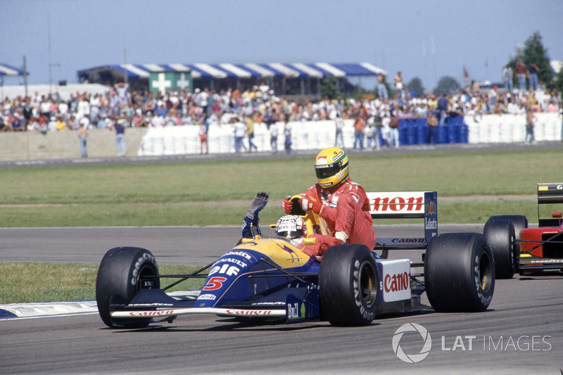 Nigel Mansell, Williams FW14, Ayrton Senna, McLaren MP4/6