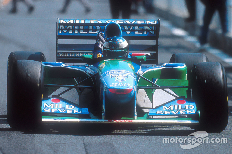 Race winner Michael Schumacher, Benetton