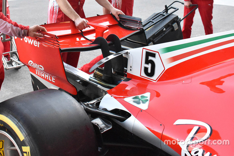 Детали задней части Ferrari SF71H