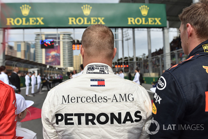 Valtteri Bottas, Mercedes-AMG F1 on the grid