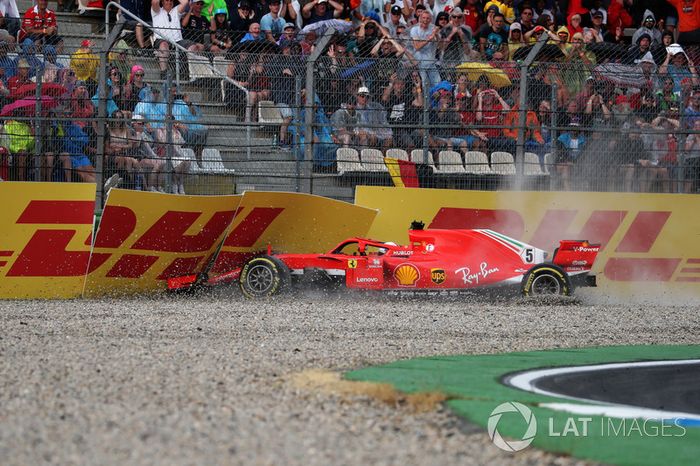 Accidente de Sebastian Vettel, Ferrari SF71H 