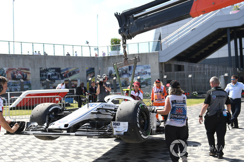 El cochce chocado de Marcus Ericsson, Sauber C37