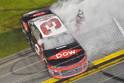 Austin Dillon, Richard Childress Racing Chevrolet Camaro celebrates his win