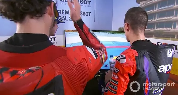 Reacción de Pecco Bagnaia al accidente de Márquez