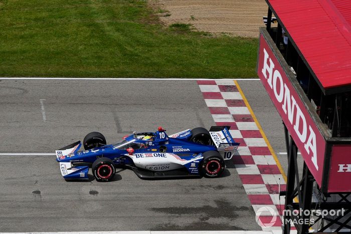 Alex Palou, Chip Ganassi Racing Honda, bandera a cuadros, victoria