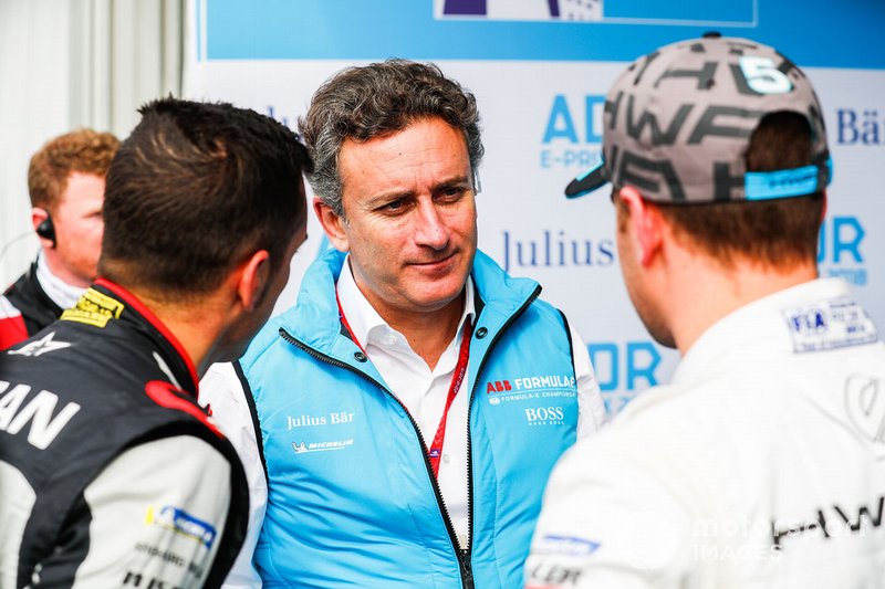 Alejandro Agag, CEO, Formula E with Sébastien Buemi, Nissan e.Dams, Stoffel Vandoorne, HWA Racelab