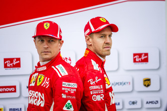 Kimi Raikkonen, Ferrari e Sebastian Vettel, Ferrari