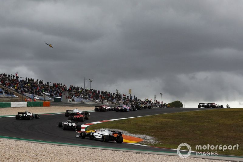 Esteban Ocon, Renault F1 Team R.S.20, Lance Stroll, Racing Point RP20, Antonio Giovinazzi, Alfa Romeo Racing C39, George Russell, Williams FW43, Kevin Magnussen, Haas VF-20, Romain Grosjean, Haas VF-20, Nicholas Latifi, Williams FW43 