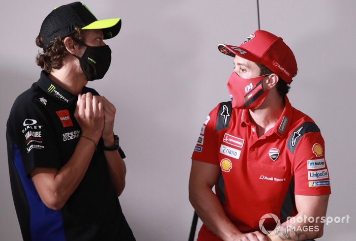 Valentino Rossi, Yamaha Factory Racing,  Andrea Dovizioso, Ducati Team