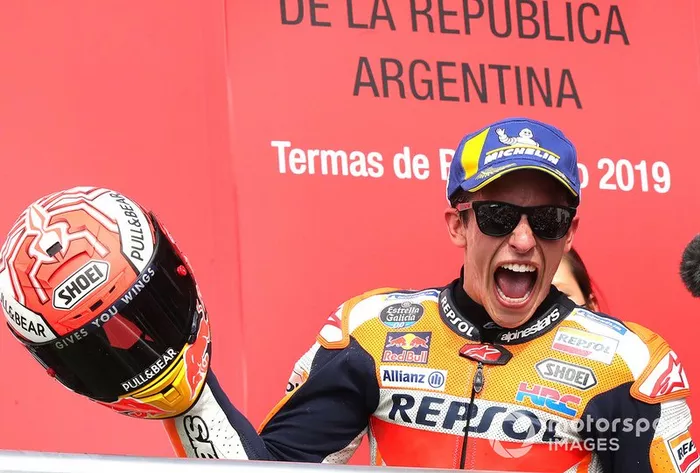 Podio: il vicitore della gara Marc Marquez, Repsol Honda Team
