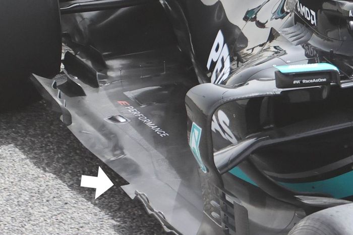 Detalle del piso de Mercedes W12