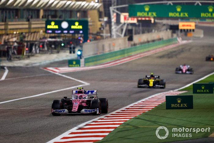 Lance Stroll, Racing Point RP20 , Esteban Ocon, Renault F1 Team R.S.20, Sergio Pérez, Racing Point RP20