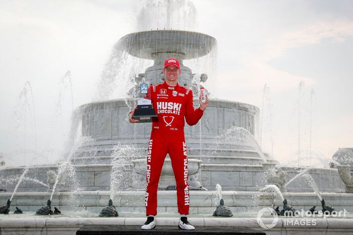 Podio: ganador Marcus Ericsson, Chip Ganassi Racing Honda