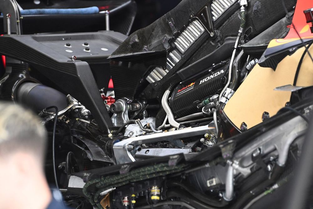 Otro acercamiento de la unidad de potencia a detalle del Red Bull Racing RB19