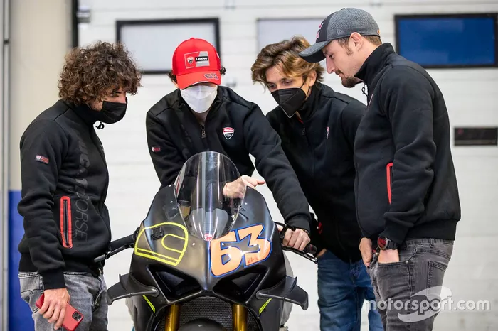 Enea Bastianini, Esponsorama Racing, Francesco Bagnaia, Ducati Team, Luca Marini, Esponsorama Racing, Jack Miller, Ducati Team