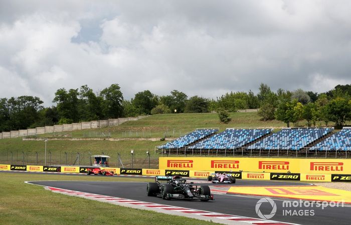 Lewis Hamilton, Mercedes F1 W11, Lance Stroll, Racing Point RP20, Sergio Pérez, Racing Point RP20 