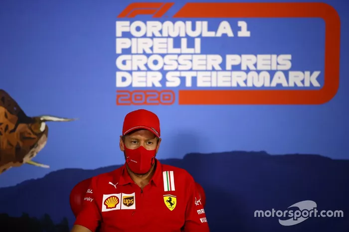 Sebastian Vettel, Ferrari en la conferencia de prensa