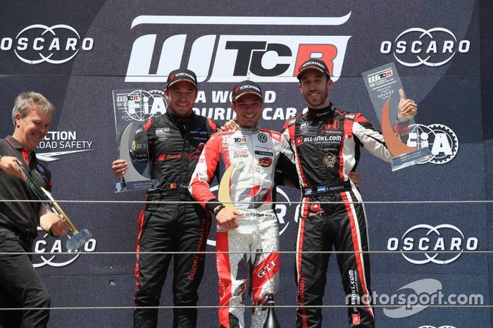 Podio: Ganador Benjamin Leuchter, SLR Volkswagen Volkswagen Golf GTI TCR, segundo puesto Frédéric Vervisch, Comtoyou Team Audi Sport Audi RS 3 LMS, tercer puesto Esteban Guerrieri, ALL-INKL.COM Münnich Motorsport Honda Civic Type R TCR