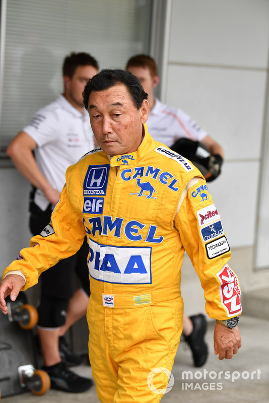 Satoru Nakajima at Legends F1 30th Anniversary Lap Demonstration 