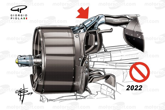 Soporte trasero del Mercedes W12