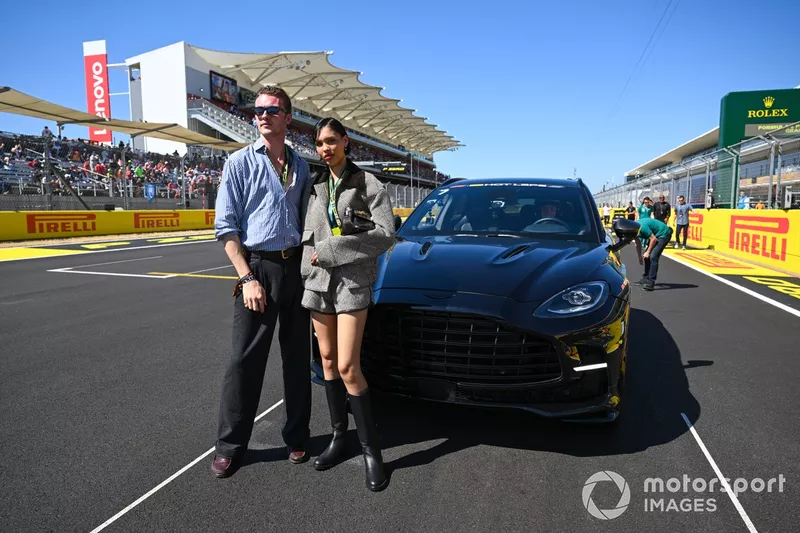 Nara Smith and Lucky Blue Smith for Aston Martin Pirelli hot laps