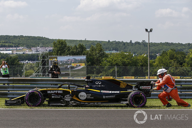 Nico Hulkenberg, Renault Sport F1 Team R.S. 18 berhenti di trek