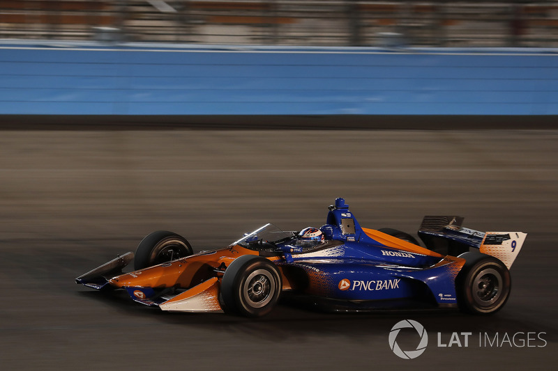 Scott Dixon, Chip Ganassi Racing Honda testing the new aeroscreen