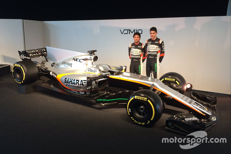 Sergio Perez und Esteban Ocon mit dem Force India VJM10