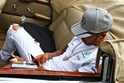 Lewis Hamilton, Mercedes AMG F1 on the drivers parade