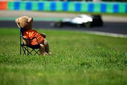 Nico Rosberg, Mercedes AMG F1 W07 Hybrid pasa un teady bear