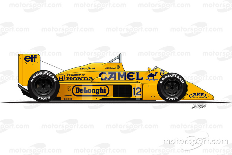 De Lotus 99T van Ayrton Senna