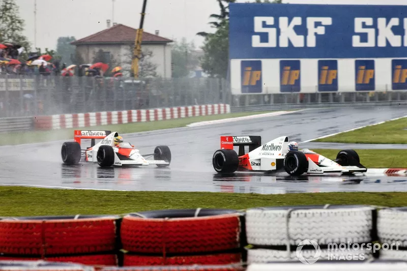 Alain Prost, McLaren MP4-5 Honda, Ayrton Senna, McLaren MP4-5 Honda