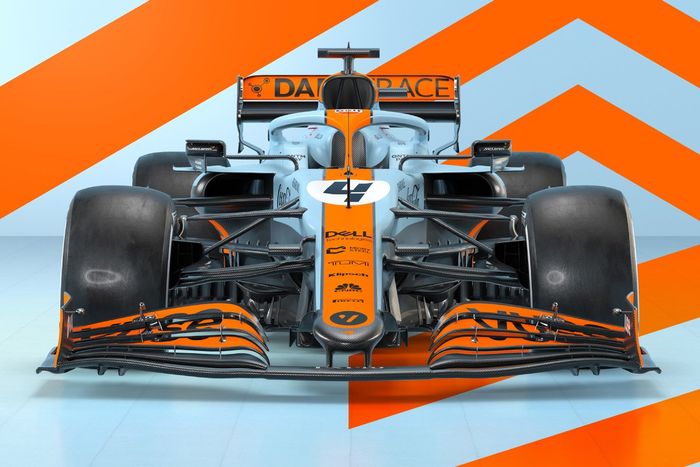 McLaren MCL35M con nueva decoración Gulf