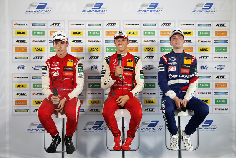 Conférence de presse, Marcus Armstrong, PREMA Theodore Racing Dallara F317 - Mercedes-Benz, Mick Schumacher, PREMA Theodore Racing Dallara F317 - Mercedes-Benz, Robert Shwartzman, PREMA Theodore Racing Dallara F317 - Mercedes-Benz