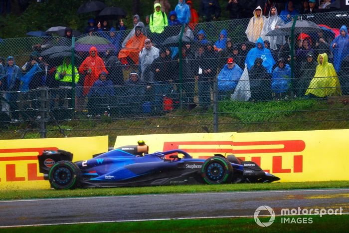 Logan Sargeant, Williams FW45, se cae en la FP1