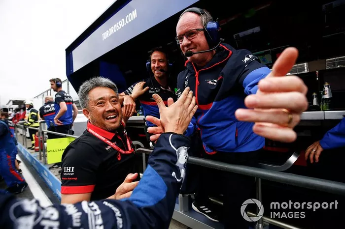 Masashi Yamamoto, General Manager, Honda Motorsport, y Toro Rosso