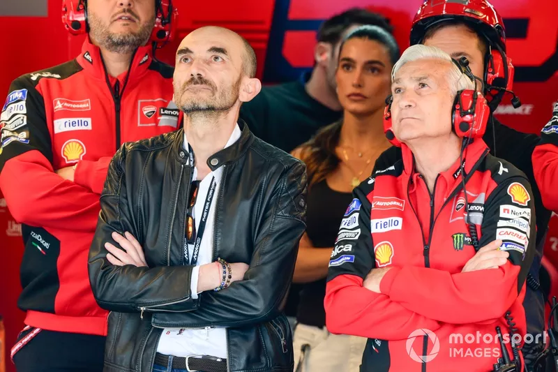 Claudio Domenicali, Président du Conseil d'Administration et CEO de Ducati Corse, Davide Tardozzi, Team Manager de Ducati 