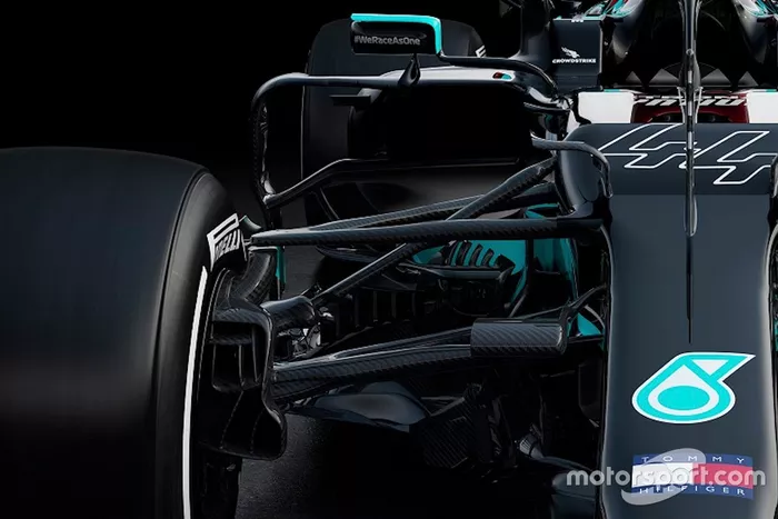 Mercedes AMG F1 W12 front suspension detail