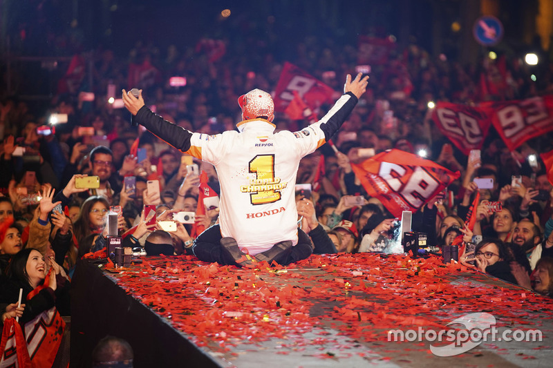 Campeón 2018 Marc Márquez, Repsol Honda Team celebra en Cervera
