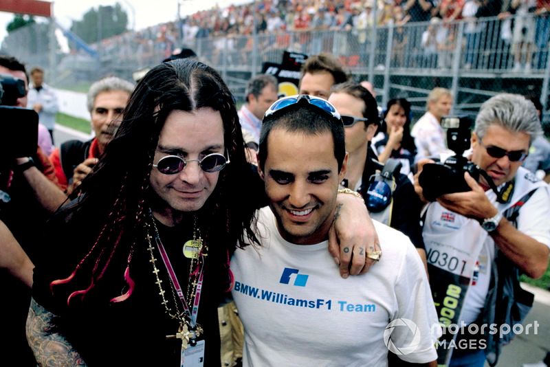 Juan-Pablo Montoya, BMW Williams FW25, con el rockero Ozzie Osbourne