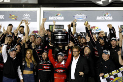 Race winner Austin Dillon, Richard Childress Racing Chevrolet Camaro with the trophy